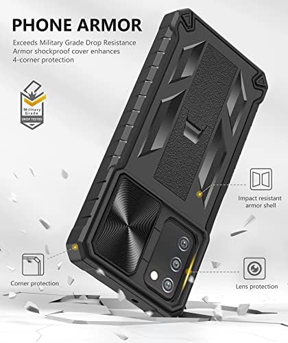За Samsung Galaxy A03s Заштитна Кутија: Воено Одделение Капка Доказ Целосна Заштита Мобилен Телефон Покритие Со Kickstand |