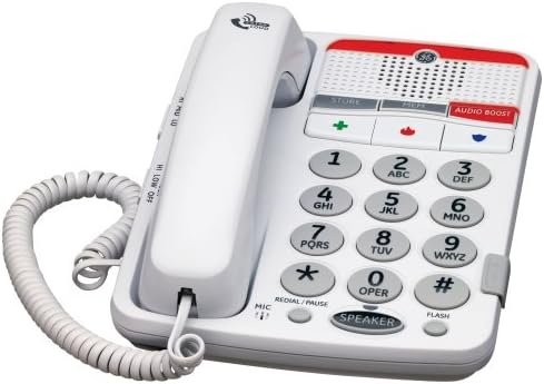 GE 29568GE1 DECT 6.0 CORDED BIG копче Телефон за благо губење на слухот