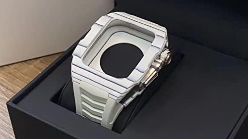 КОМПЛЕТ За Модификација На Часовници ОД ЈАГЛЕРОДНИ Влакна AEMALL за Apple Watch 7 45mm Куќиште Од Јаглеродни Влакна, за 6 SE 5 4 44mm Флуоро