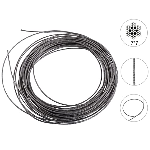 1 парчиња дијаметар од 1,5 мм 1/8 инчи не'рѓосувачки челик жица јаже 304 жица јаже за кабел за шини за шини за кабел за палуби