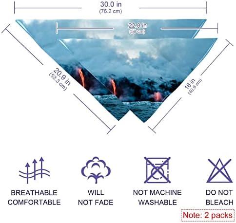 2 пакувања кучиња бандана магма и морски модели на морска вода Девојче момче миленичиња биб -кучиња шамија на кучиња Керчиф за миење бандани