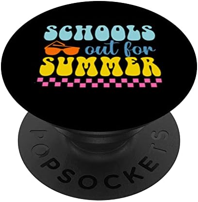 Училиште за ретро Groovy е надвор од летното дипломирање наставници Деца PopSockets Swappable PopGrip