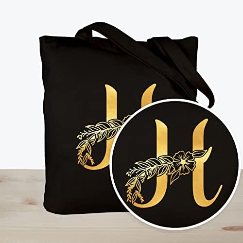Caraknots Почетна торба за тота за жени персонализирани подароци за наставници за Божиќ m h p монограмирана торба за тота за мајка пријатели