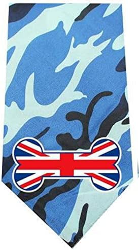 Mirage Pet Products 511-29 BLC Велика Британија, коска знаме екран на сина камо принт бандана
