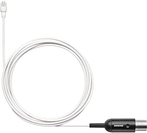Shure TwinPlex TL47 Omnidirectional Lavalier Микрофон, Ниска Чувствителност, MTQG/TA4F, Бело