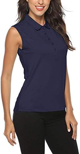 Воздух за голф Поло кошули за жени без ракави летни спортови Атлетик Модерна работна облека-Свита за суво женски резервоар за врвови