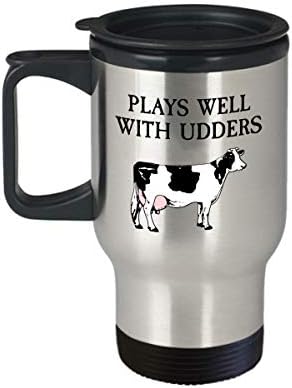 Кригла за патувања со крави - смешен подарок за крави - Сегашност на lубител на крави - подарок за млечни земјоделец - Подарок за ранчер на добиток