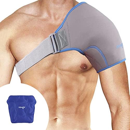 NEWGO рамо ледено пакување ротатор манжетната ладна терапија, ледено пакување ладно пакување на рамената на рамената на рамената на рамената за олеснување на болкат?