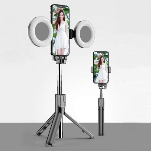 Infinix Hot S4 Stand and Mount, Boxwave® [Rinllight SelfiePod] Selfie Stick Extendable Arm со прстенеста светлина за Infinix