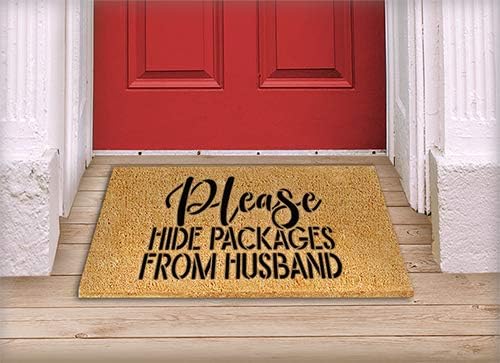 Ве молиме, скријте ги пакетите од мажот на сопругот од Студиор12 | DIY DOORMAT | Занает и боја на отворено за влезната врата | Изберете