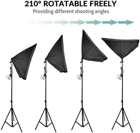 Лиујун 2х3м Систем За Поддршка на Позадина 50х70см Чадори Со Меки Кутии Комплет За Континуирано Осветлување За Фотографирање На Студиски