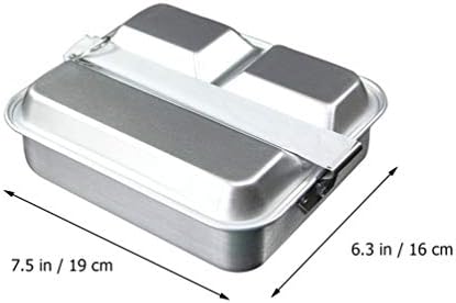 Besportble Детска кутија за ручек Детска кутија за ручек алуминиумски контејнер за ручек 3 оддел метал протекноф закуска сад за храна за закуска