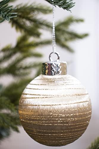 Декорации за божиќни божици од 12 парчиња 4 ”, сатенски украси за новогодишна елка, луксузен гроздобер што виси Божиќ за домашен декор за Божиќна