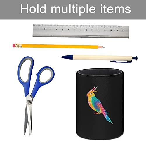 Врзана боја Кокатиел Пу кожни моливи за моливче за тркалезно сад за садови за контејнери за канцеларија за канцелариски дом за канцеларија