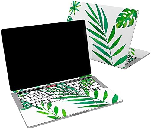 Lex Altern Vinyl Skin компатибилен со MacBook Air 13 Inch Mac Pro 16 Retina 15 12 2020 2019 2018 Зелен палм лисја тропски лисја природа кокосова