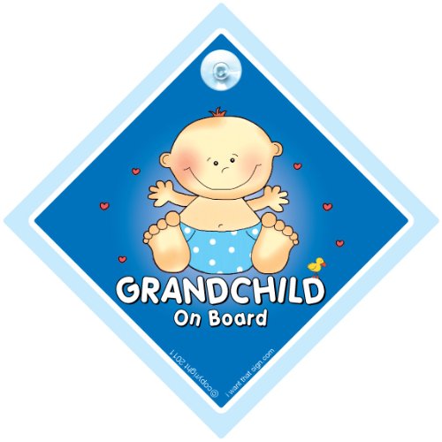Внуци iwantthatsign.com внука на знак, Big Blue, Grand Grand Grand Rady Car знак, внук на знак, внука на знак, знаци за бебиња за бебиња