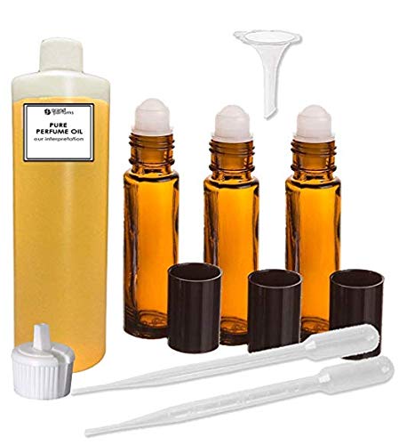 Гранд парфеми парфеми со масло од масло од авентус за жени - сет на масло со шишиња со ролери и алатки за да ги наполни шишињата
