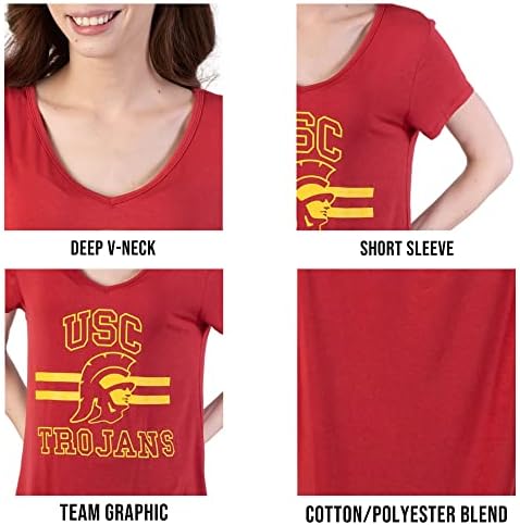 Ултра игра NCAA женски опуштена маица со краток ракав
