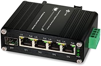 Throncom Industrial Gigabit 4 Ports PoE Ethernet Switch POE+ прекинувач за влакна со 100/1000m адаптивен SFP слот DIN Rail Rail Не управувано
