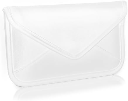 Boxwave Case Компатибилен со Vivo Y7S - Елитна торбичка за кожен месинџер, синтетички кожен покрив дизајн на пликови за виво