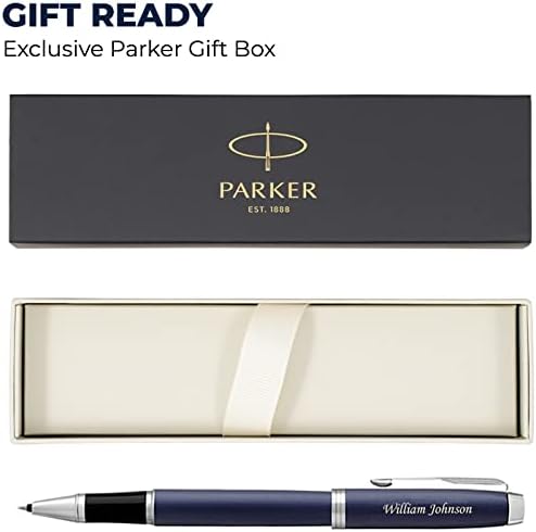Пенчиња за денар врежано Паркер пенкало | Персонализирано Паркер Им мат сина ролербол подарок пенкало со случај. Прилагодено врежано и испорачано