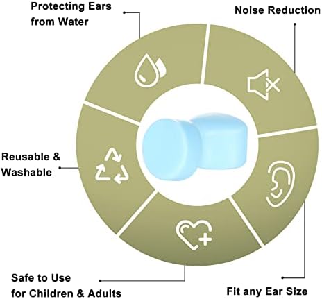 Czyjoe 24 пакувања со силиконски ушни приклучоци за спиење и пливање, откажување на бучава од бучава со уши - удобно решение за