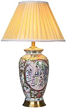 Светилки за маса на Атај, класична керамичка биро за кинески стил, ламба за осветлување во спална соба за занаетчиство Исклучиво луксузна студиска