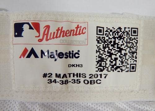 2017 Arizona Diamondbacks Jeff Mathis 2 Игра користеше бели панталони 34-38-35 89-Игра користена MLB панталони