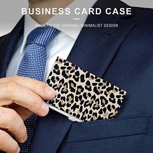 Леопард Модел Бизнис Картичка Држач Џеб Бизнис Картичка Случај Тенок Картичка Паричник За Мажи Жени