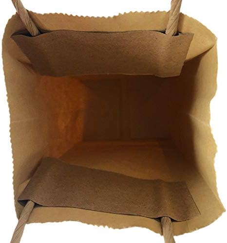 ЏСФ Крафт Хартиени Кеси Со Рачка 50-Пакет Рециклирачки Кафеави Хартиени Кеси Торби За Подароци Со Мала Големина Идеални За Роденденска