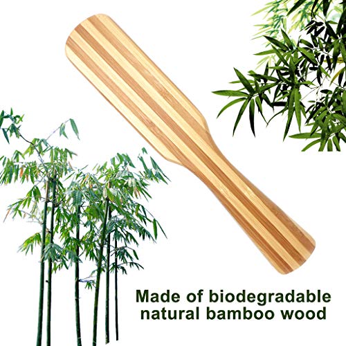 Amerwash плус природни четки за коса од бамбус со чисти грешки за сите типови коса, бамбус влакно помагаат за раст на косата, масирање на скалпот