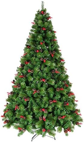 Змџа замрзнато слатко бор вештачко новогодишно дрво украсено со борови конуси и црвени бобинки ， вештачка смрека елка лесна/лесна за склопување