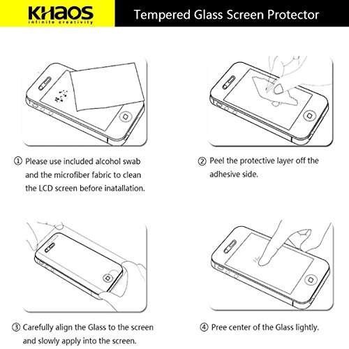 [4-пакет] Khaos за Apple iPhone X HD Clear Cleared Glass Screen заштитник, со гаранција за замена на животниот век