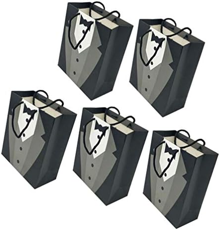 НУОБЕСТИ Младоженци Хартиени Торби За Подароци Смокинг Торби За Подароци За Свадбени Младоженци Годишнина, Пакет од 5