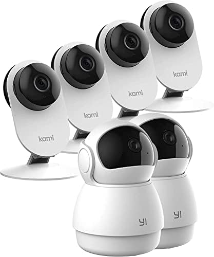 Безбедносна камера за купола на Yi 2PC и KAMI 4PC Security Home Camera пакет