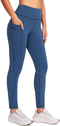 G Постепено женско руно ги постави зимските хеланки со џебови отпорни на вода со висока половината топли панталони кои трчаат пешачење