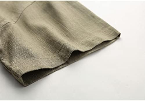 Hzcx модни машки постелнини одговараат кошули со кратки ракави Еластични панталони за половината 2 парчиња сетови