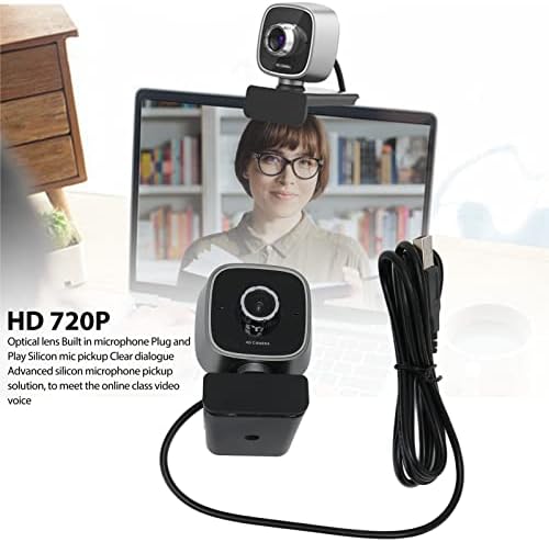 HD Веб Камера, 720p Веб Камера СО Микрофон, USB КОМПЈУТЕР Десктоп Компјутер Веб Камера За Снимање Повикувајќи Конференции Игри, Приклучок И Игра