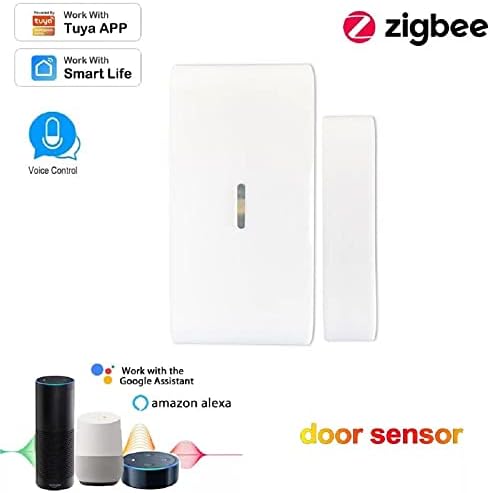 Mhcozy Zigbee Contact Contact Dor и Window, Smart Mini Contact Sensor за домашна автоматизација, работи со домашен асистент, Алекса,