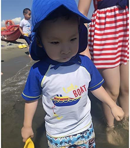 Бебе момчиња девојчиња Сонце капа на капаче за прилагодување на летото UPF 50+ Сонце заштита од плажа со широка капа со широк облик