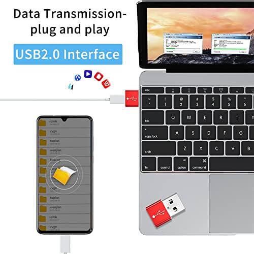 Адаптер за Unihertz Titan-USB-A до C Portchanger, USB Type-C OTG USB-A конвертирање на податоци за полнење за Unihertz Titan-Металик сребро