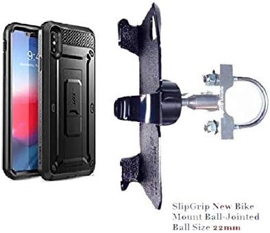 Држач за велосипеди со лизгање U-Bolt за Apple iPhone XS Max со употреба на Supcase Beetle Pro Rugged Case