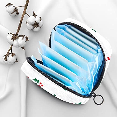 Божиќни чанти за снегулка од срце за санитарни салфетки, менструална чаша торбичка носител на подлога за медицинска сестра за жени, мини девојки за женски период