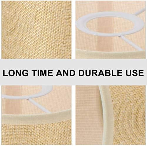 Lurrose Linen Drum Shades ткаенина за ламба за маса и подни светлосни цилиндари форма на пајак градежна ламба крема- обоена 5. 9 инчи