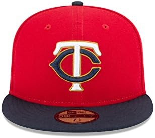 Нова ера MLB Minnesota Twins Alt 2 AC на поле 59fifty Опремено капаче, големина 6 7/8, црвена боја