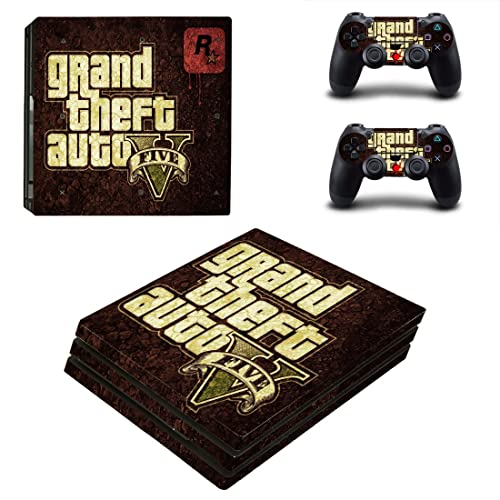 За PS4 Pro - Game Grand GTA Theft и Auto PS4 или PS5 налепница за кожа за PlayStation 4 или 5 конзола и контролори Декал Винил ДУЦ -5682