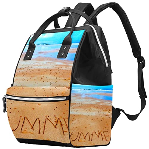 Летна Плажа Торба За Пелени Торби За Мумии Ранец Со Голем Капацитет Торба За Пелени За Нега На Бебиња