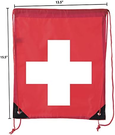 Медицинска торба за влечење на ранец за прва помош за итни случаи или ЕПИ Пен и медицина - Црвен CA2500Firstaid S5