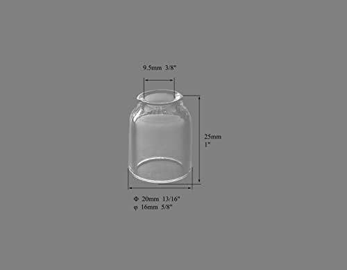 Riverweld Pyrex Glass Tig Cup 4 5 6 7 8 Clear Quartz Saver Gas Saver Assote Size за SR WP 9 17 18 20 25 26 TIG TOCK