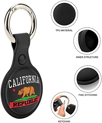 Калифорнија Република Носителот За Airtag Клуч Прстен Tpu Заштитни Случај Покритие Локатор Таг За Паричник Багаж Миленичиња